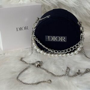 Authentic DIOR BEAUTY Navy Blue Vanity Case Converted To Crossbody